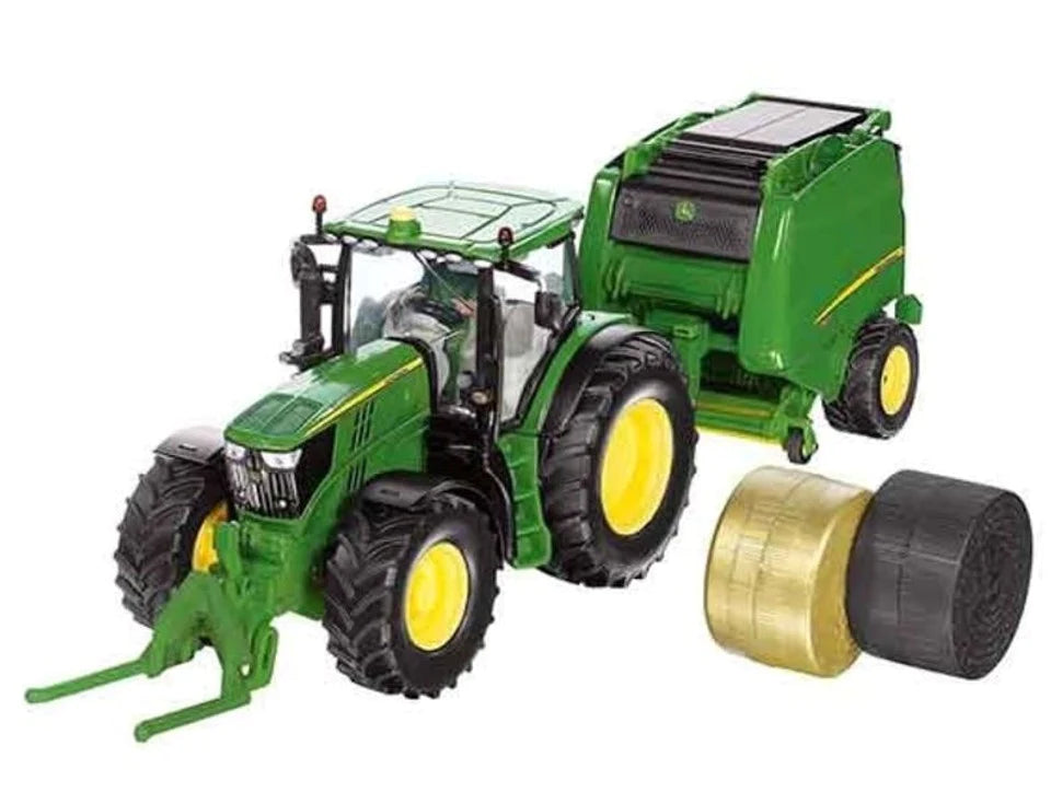 Siku 1:32 John Deere 6175R Tractor With Round Baler