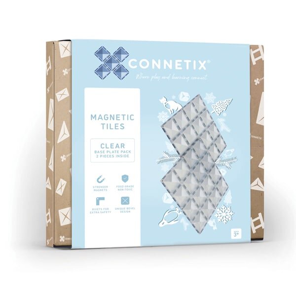 Connetix Tiles Clear Base Plate Pack 2 pc