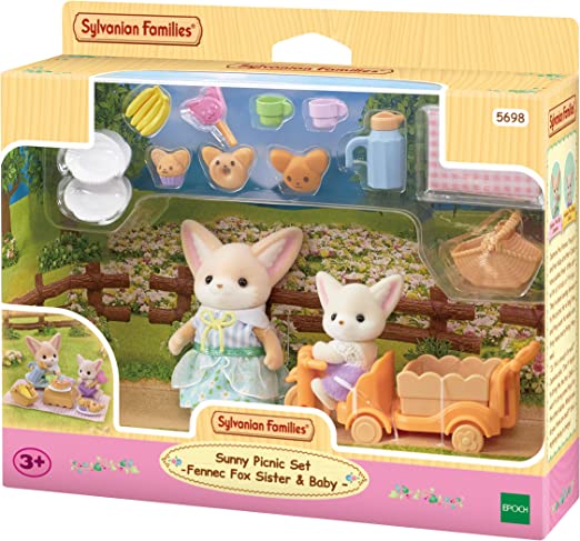Sylvanian Families Sunny Picnic Set - Fennec Fox Sister & Baby