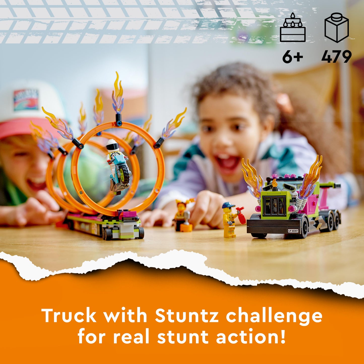 Lego City Stuntz 60357 Stunt Truck & Ring of Fire Challenge (C)