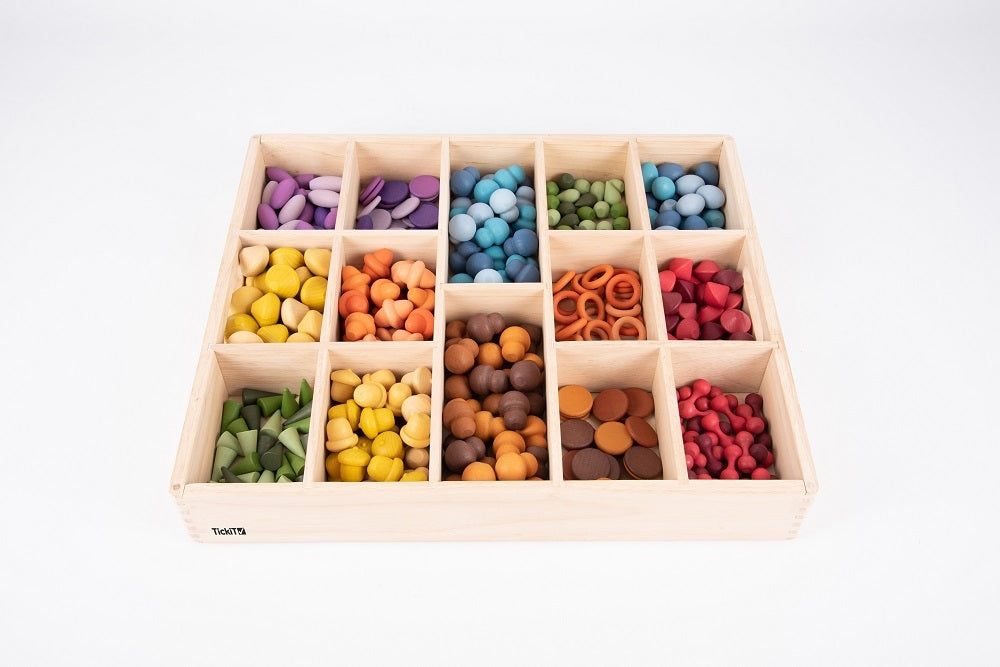 TickiT Wooden Sorting Tray - 14 Way