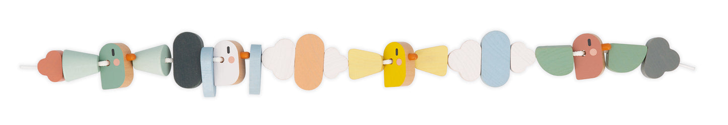 Janod Sweet Cocoon - Thread-Your-Own Bird Beads