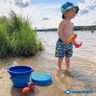 Schildkröt 7in1 Sand Toys folding bucket set blue