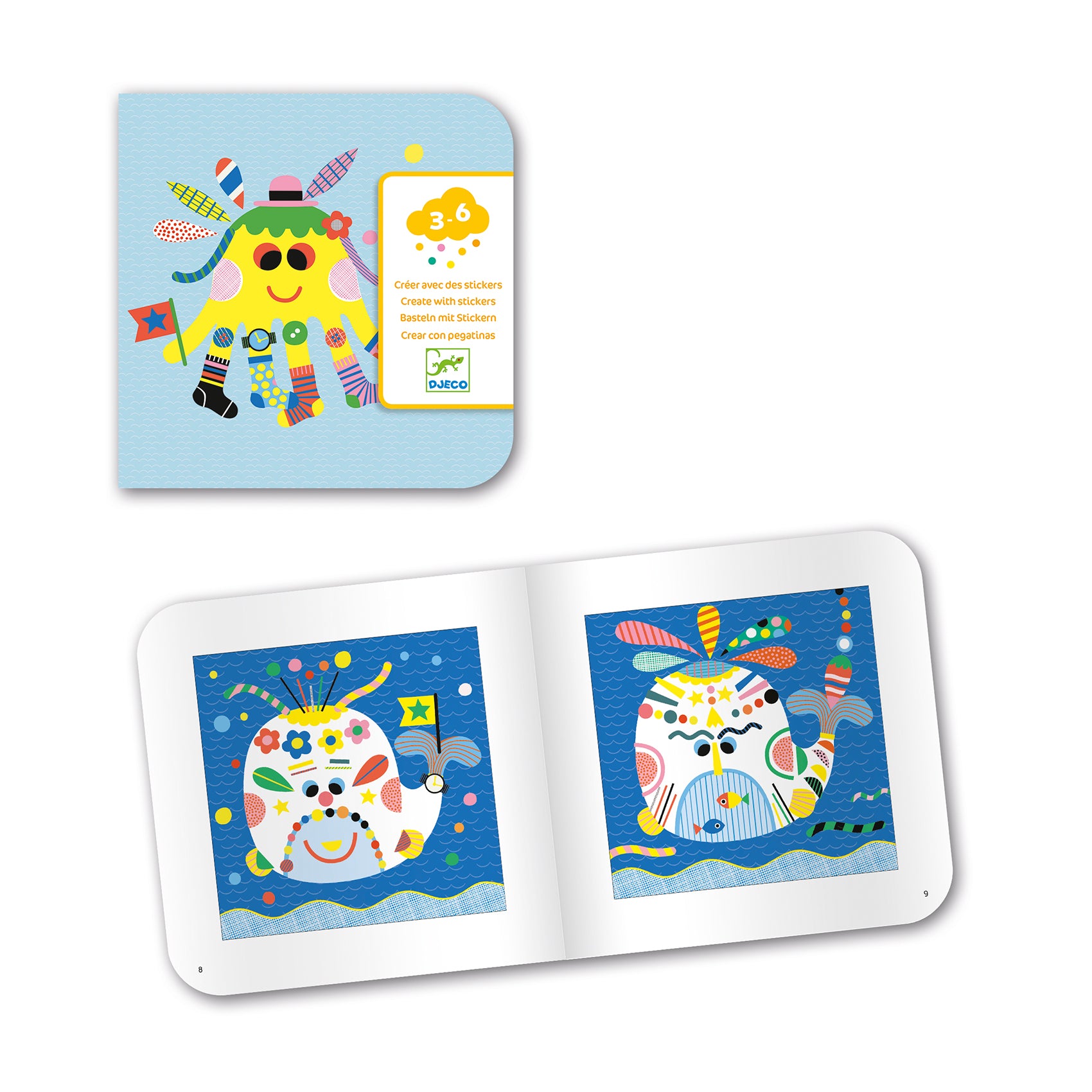 Djeco Sea Creatures Create With Stickers