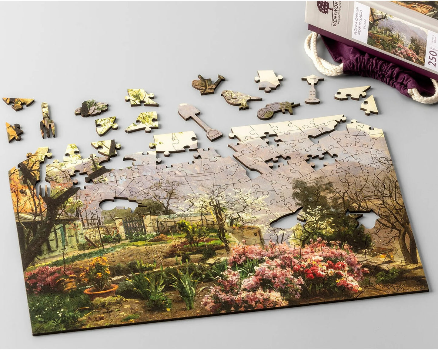 Wentworth Wooden Puzzles Flower Garden near Bellagio - Maxi 250 Pieces