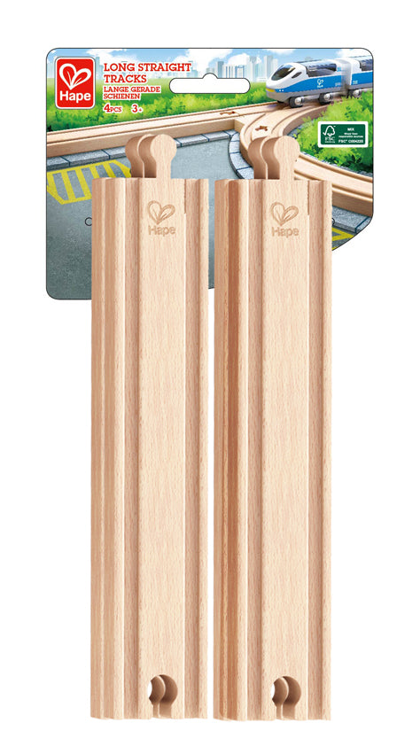 Hape 4pcs Long Straight Tracks