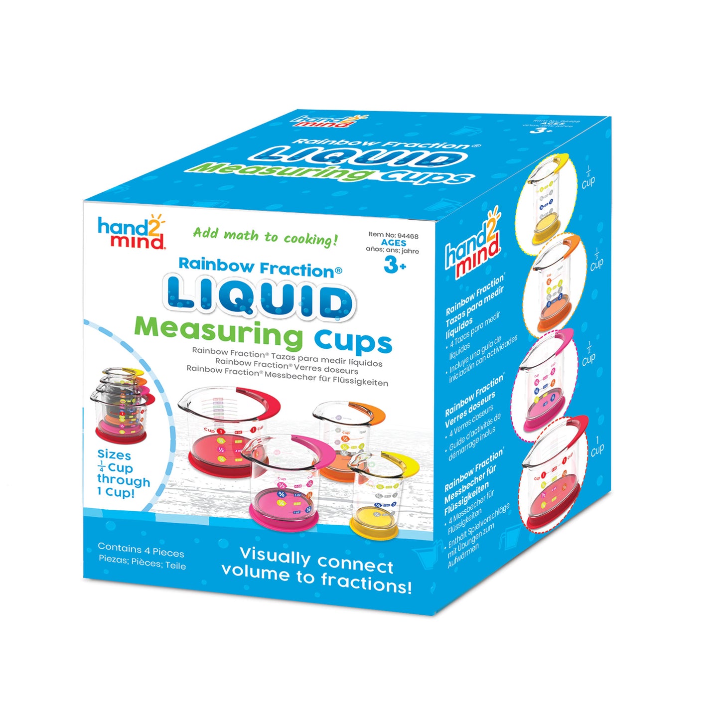 Learning Resources Rainbow Fraction® Liquid Measuring Cups
