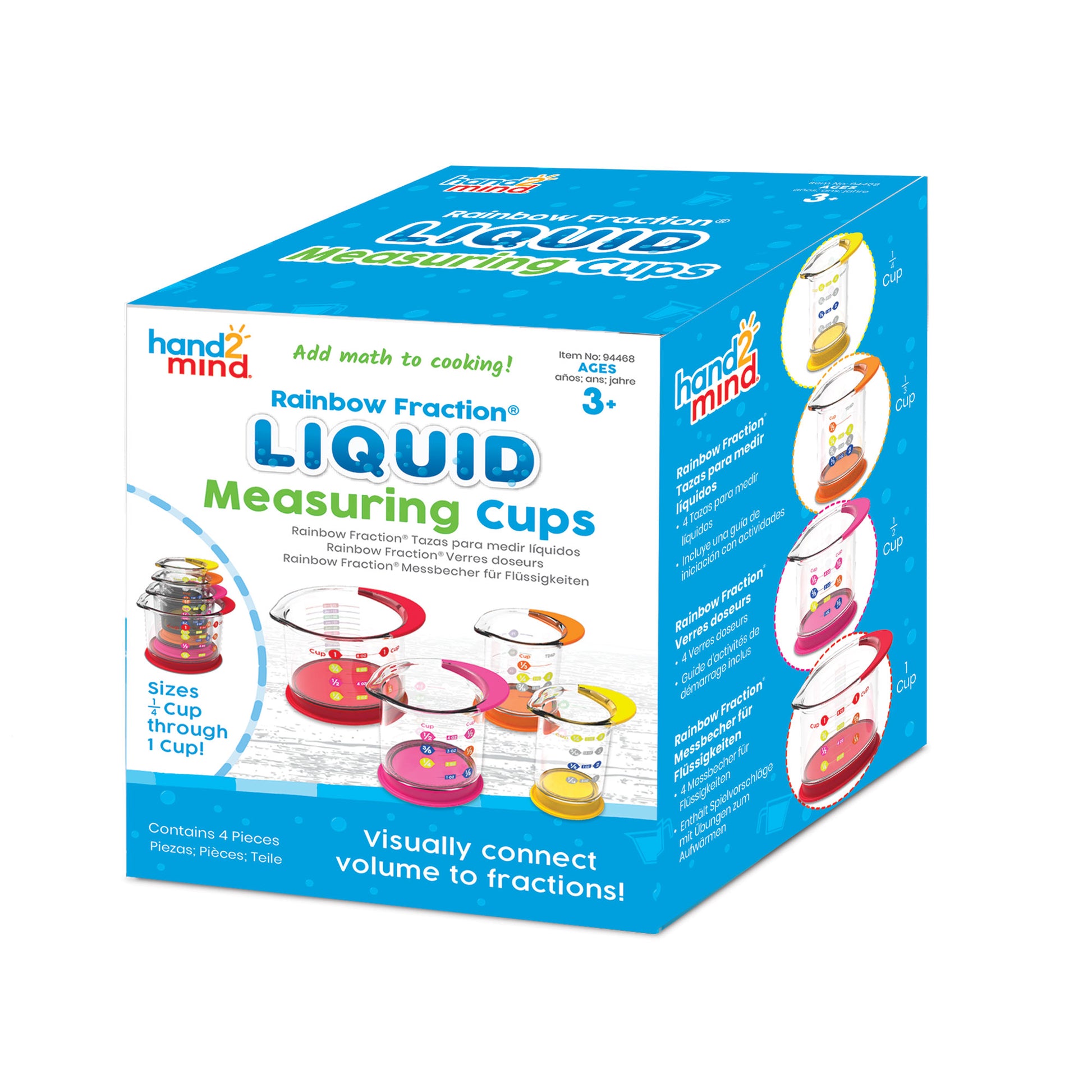 Learning Resources Rainbow Fraction® Liquid Measuring Cups