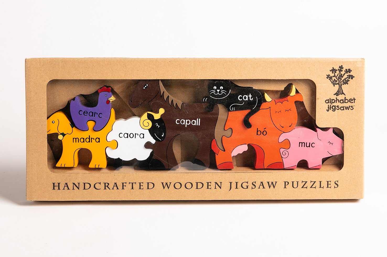Alphabet Jigsaws Farm Animals in Irish Jigsaw Puzzle (As Gaeilge)