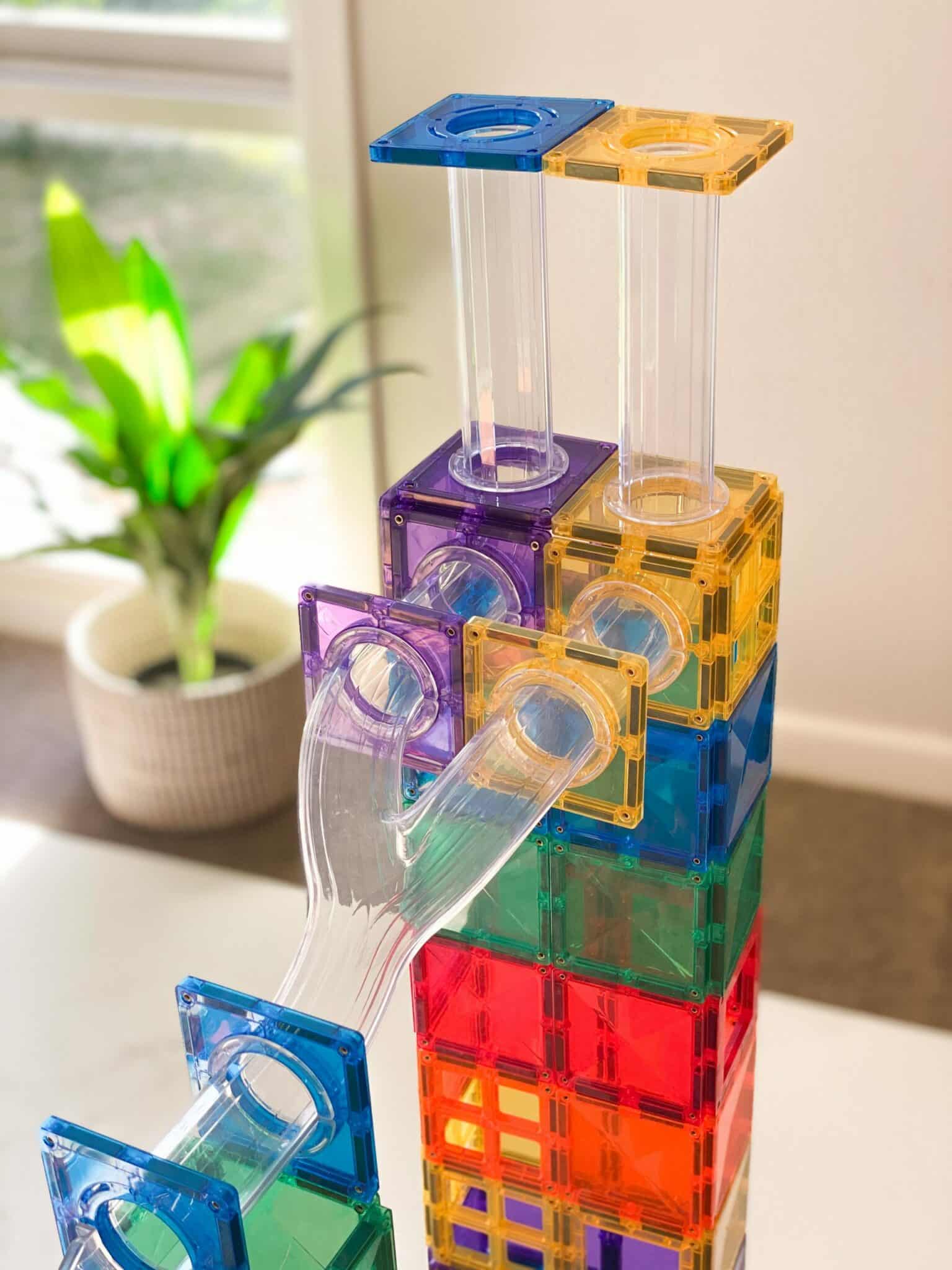 Connetix Tiles Rainbow 92 Pc Ball Run Pack