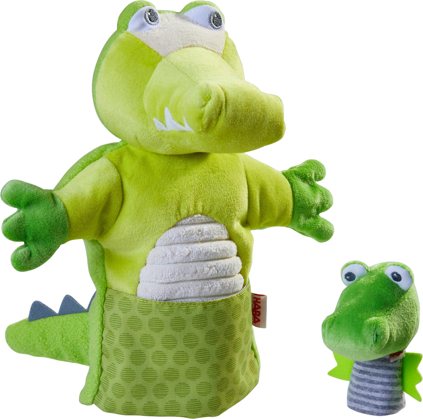Haba Puppet Crocodile With Hatchling