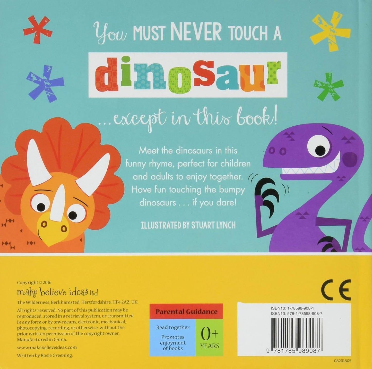 Never Touch a Dinosaur Book