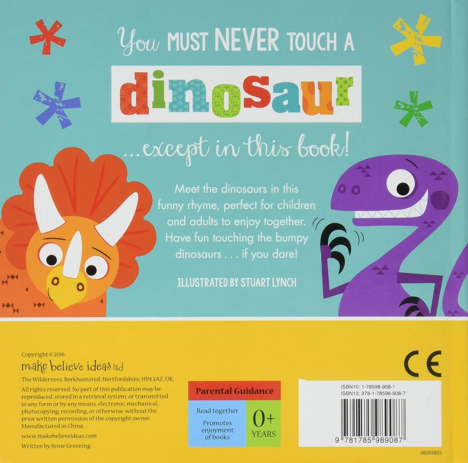 Never Touch a Dinosaur Book