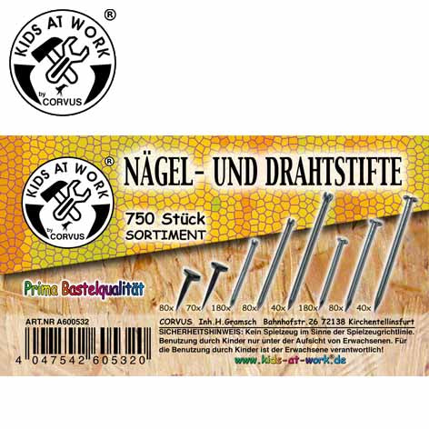 Kids At Work Box Nails Assorted