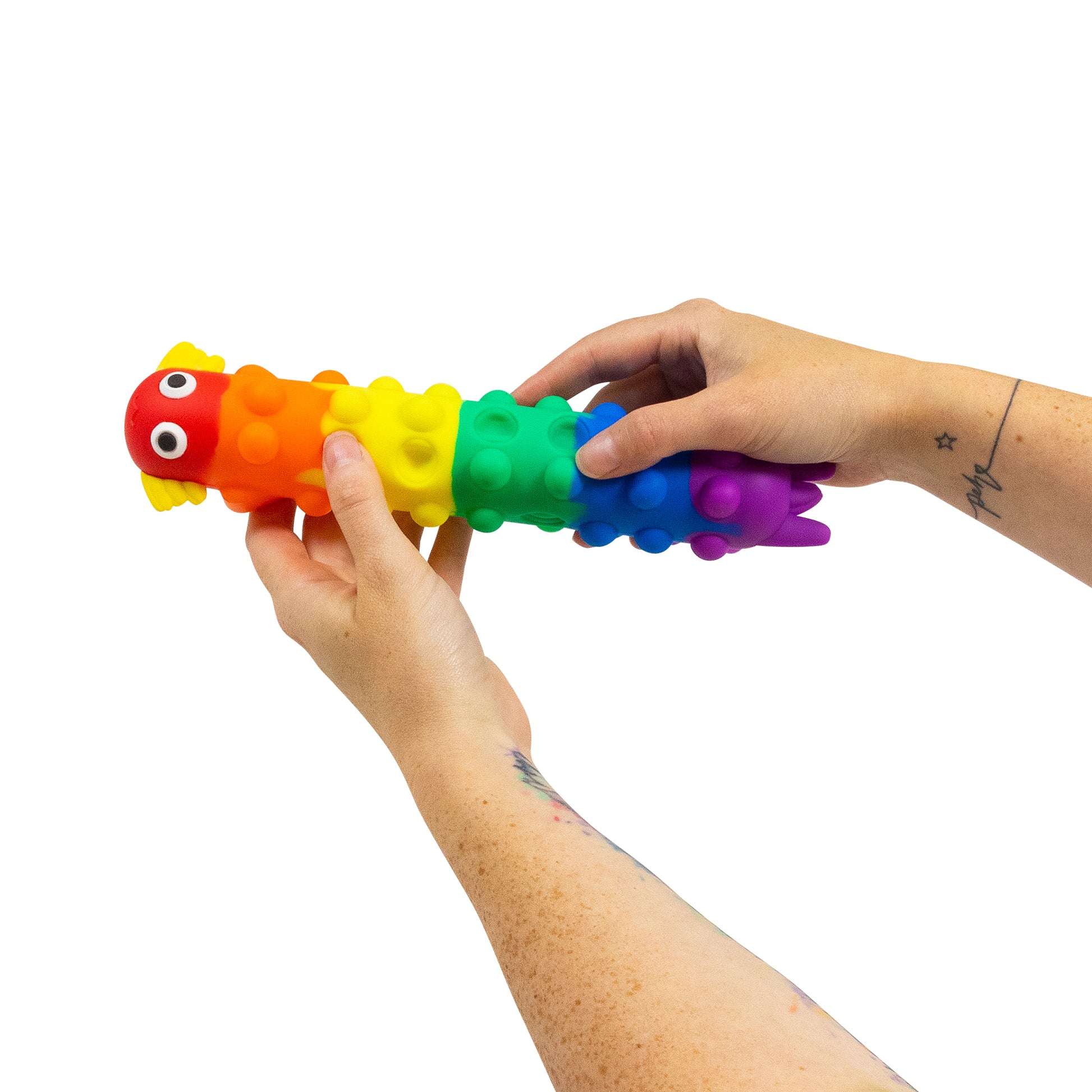 HGL Light Up Suction Push Popper Caterpillar - Random colour pick