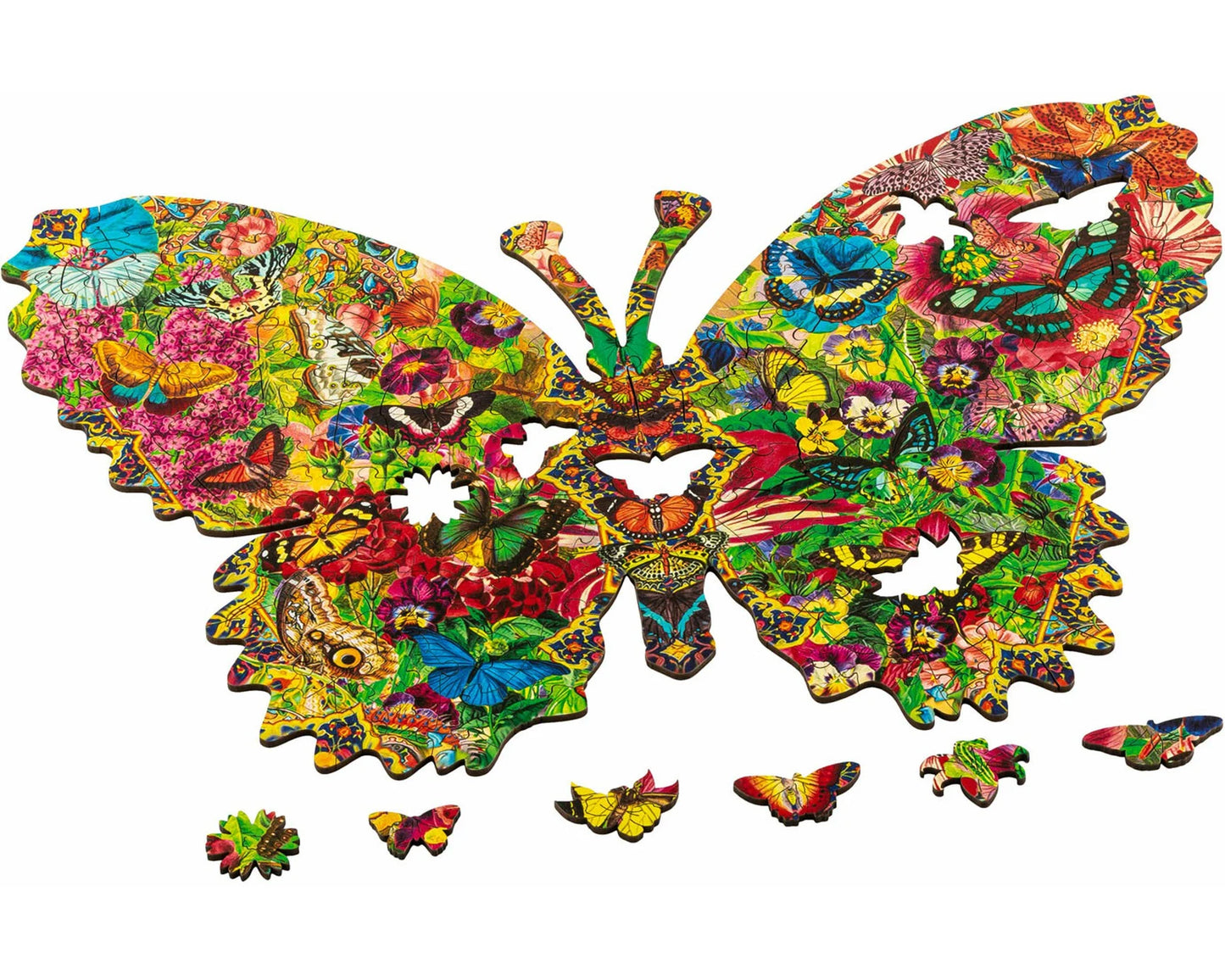 Wentworth Wooden Puzzles Butterfly Kaleidoscope - maxi shaped puzzle 210 Pieces