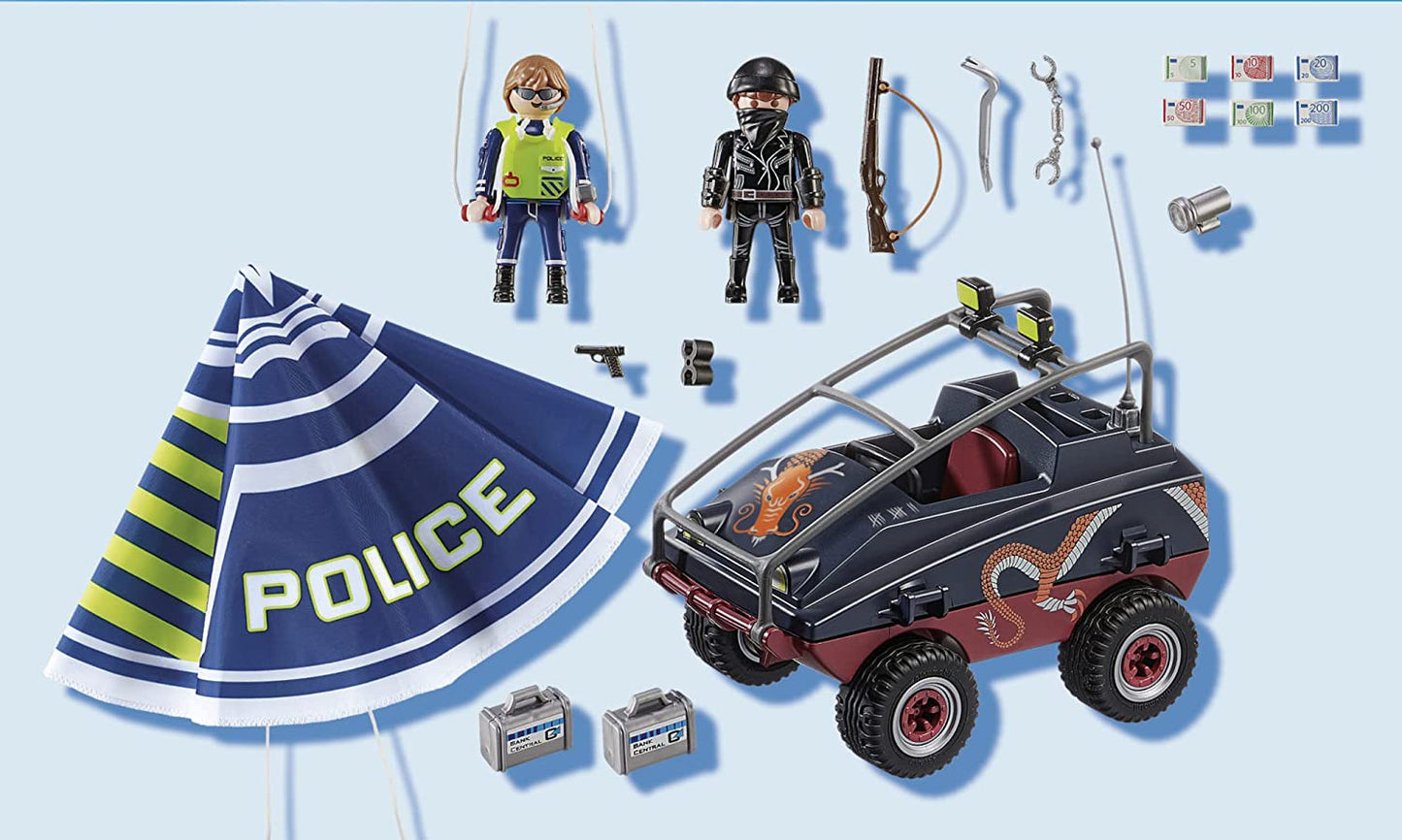 Playmobil 70781 City Action Police Parachute with Amphibious Vehicle
