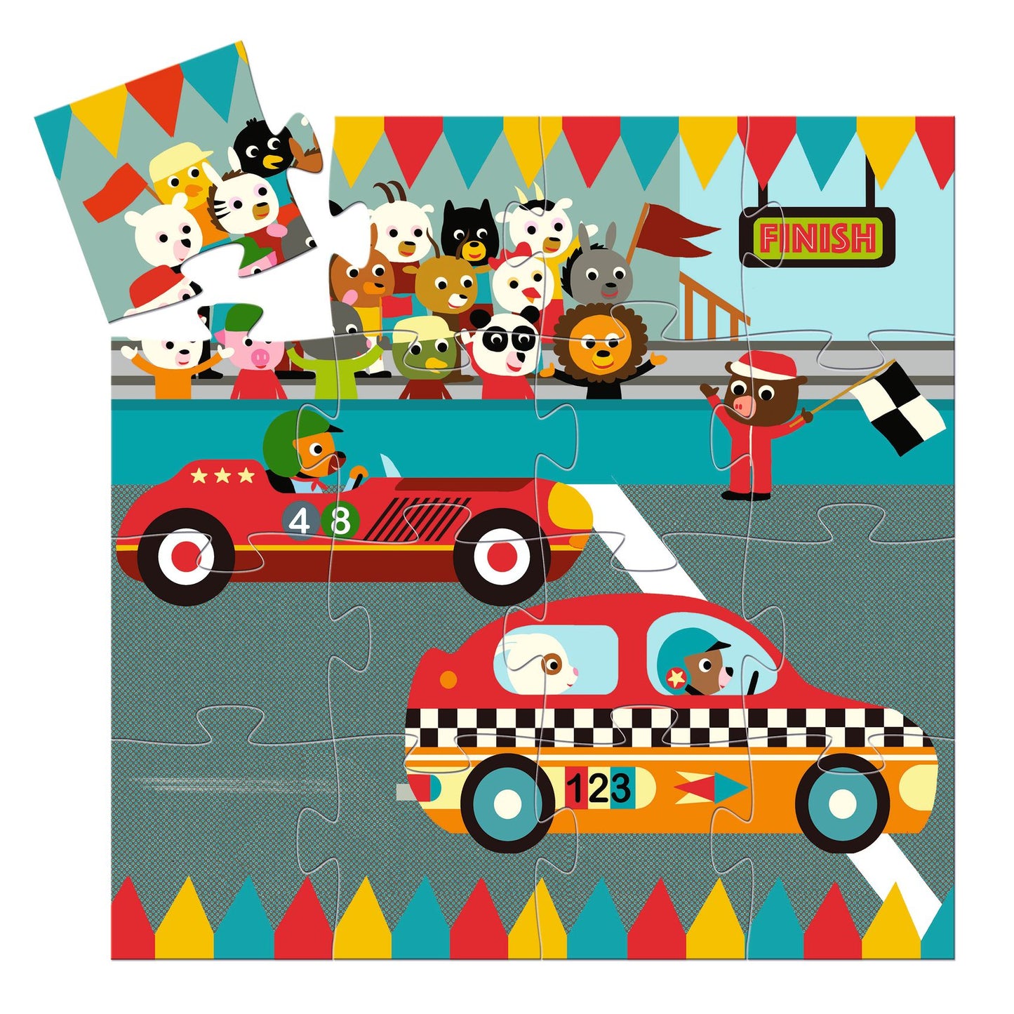 Djeco The Racing Car Silhouette Puzzles