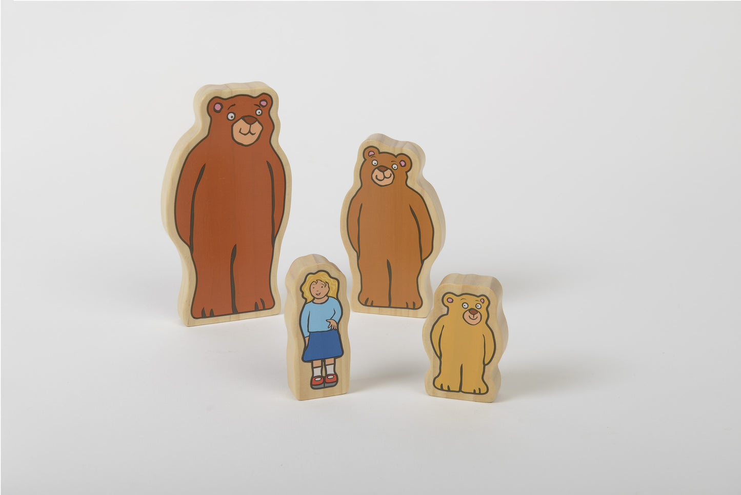 Yellow Door Goldilocks and the Three Bears Wooden Characters
