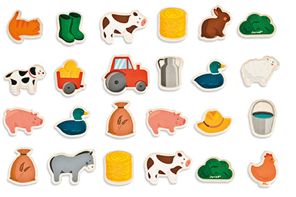 Janod Farm Magnets - 24 Pcs