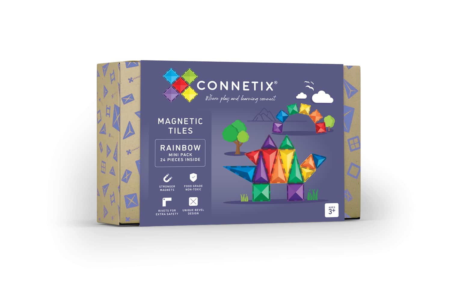Connetix Tiles Rainbow 24 Piece Mini