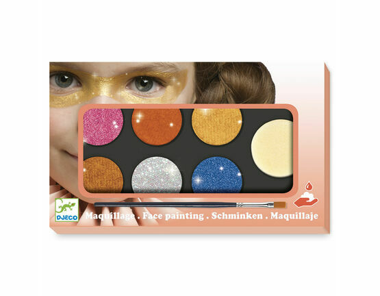Djeco Face Painting Kit Palette 6 Colours - Metallic