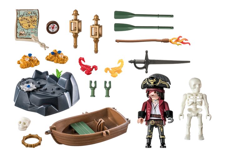 Playmobil 71254 Pirate With Rowboat Starter Pack