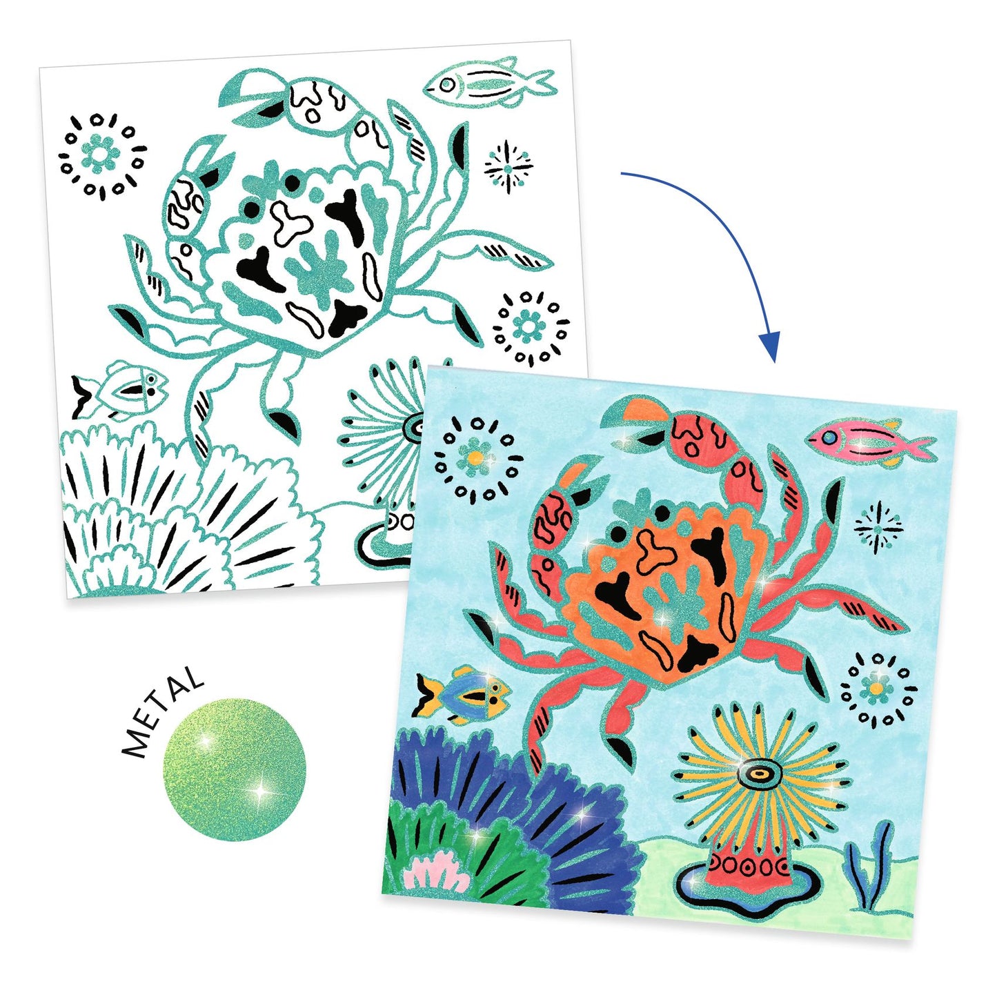 Djeco Under The Sea - Colouring Surprises