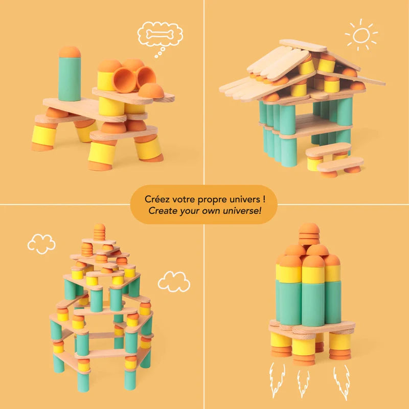 Oppi Stix - Construction game 108 Pieces