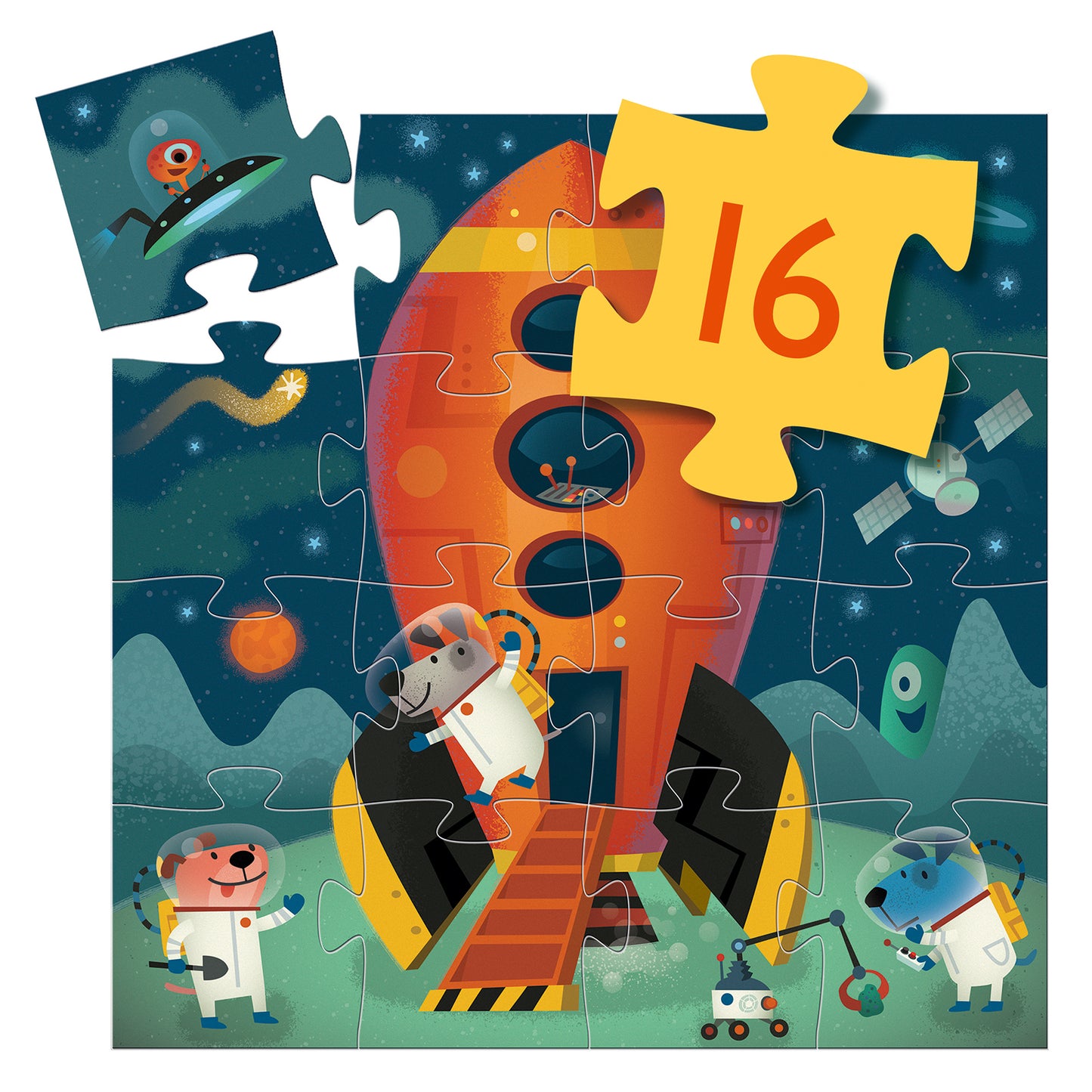 Djeco Spaceship Silhouette Puzzle