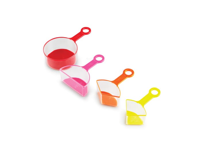 Learning Resources Rainbow Fraction® Measuring Cups (Set of 4)