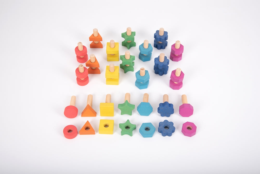 TickiT Rainbow Wooden Nuts & Bolts