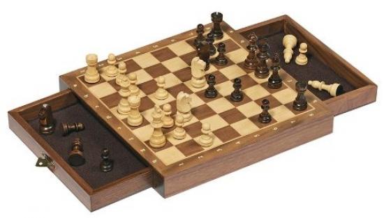 Goki Magnetic Chess Set With Drawers