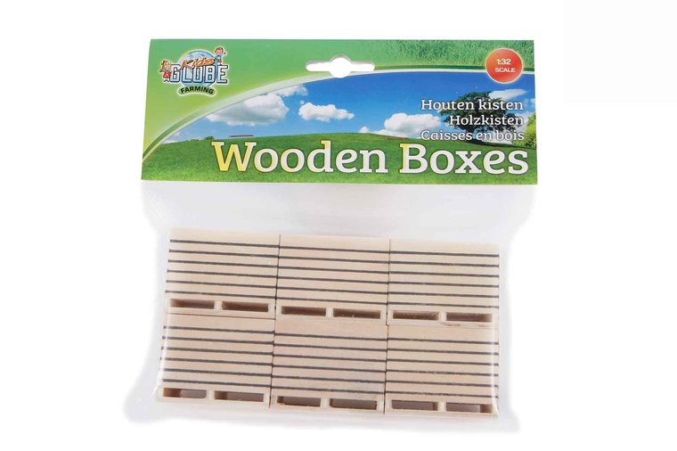 Kids Globe 6 Pack Wooden Potato Box