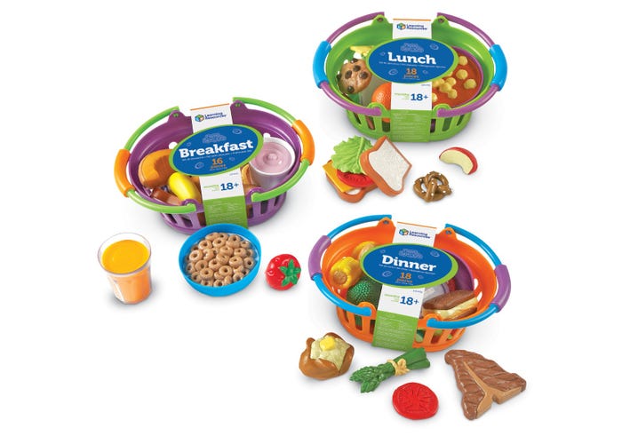 Learning Resources New Sprouts® Breakfast, Lunch and Dinner Baskets