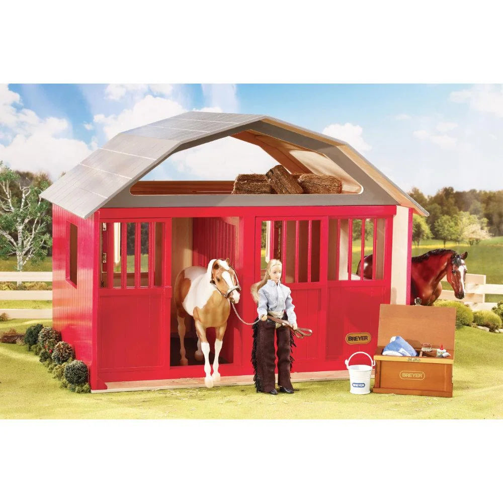 Breyer 307 Deluxe Two-Stall Barn (Red)