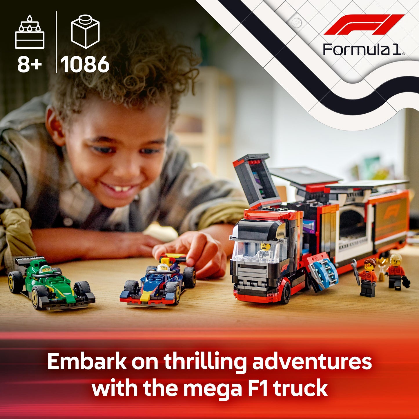 Lego City Formula 1 60445 F1® Truck with RB20 & AMR24 F1® Cars