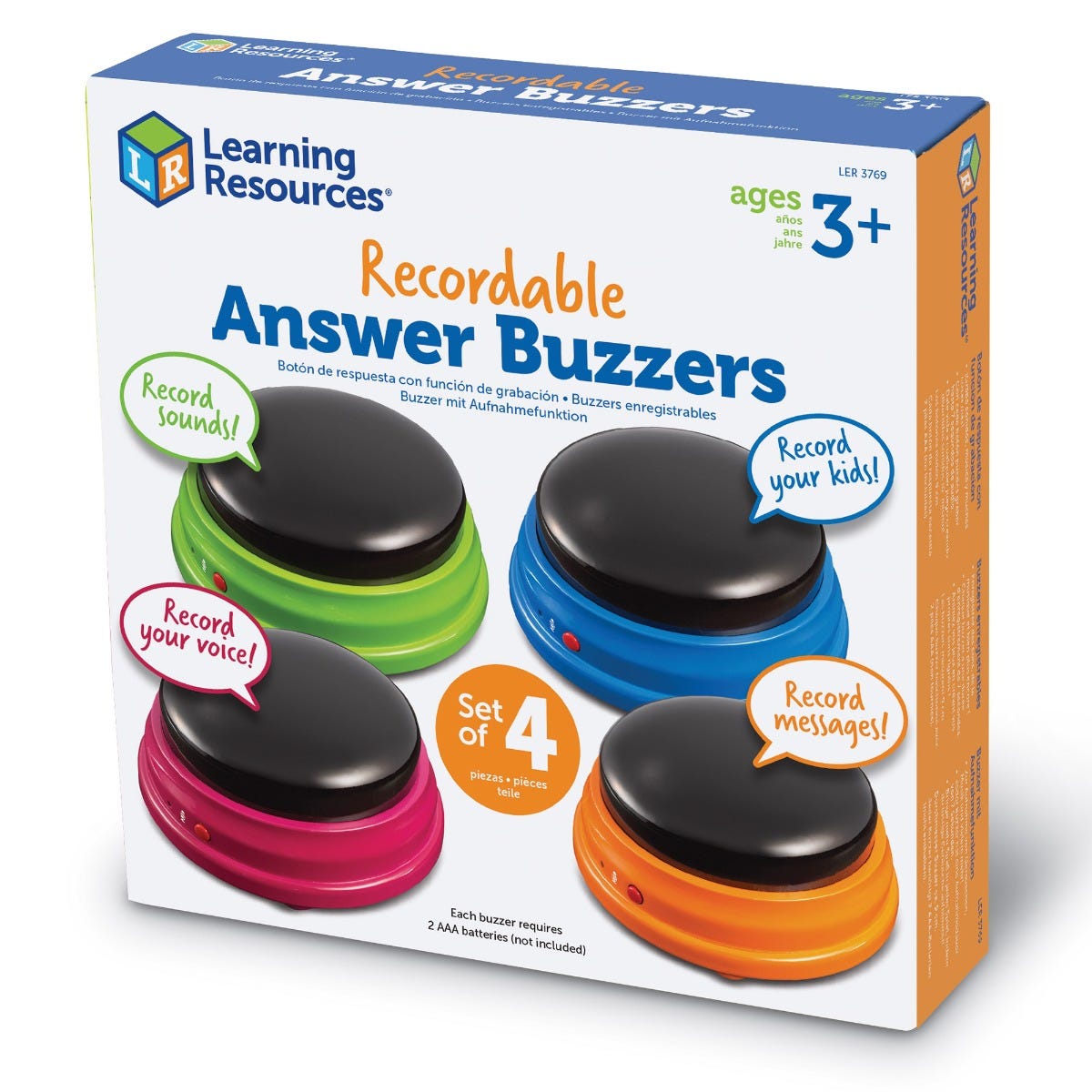 Learning Resources Recordable Answer Buzzers (Set of 4)