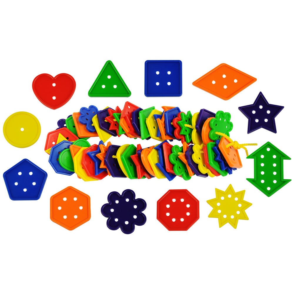 BigJigs Educational 12 Shape Number & Geometry Buttons 444pcs
