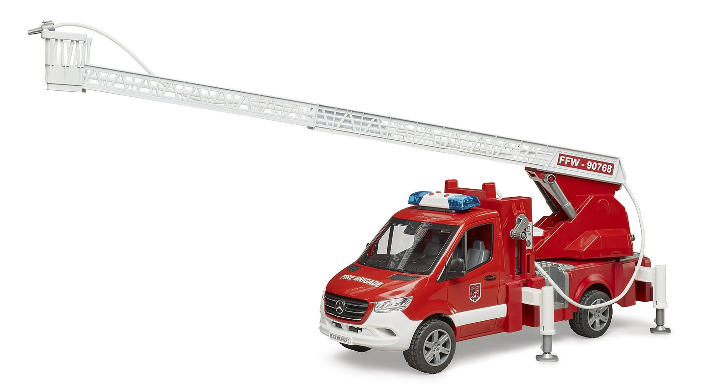 Bruder Mb Sprinter Fire Engine W/Ladder/Waterpump & Light & Sound