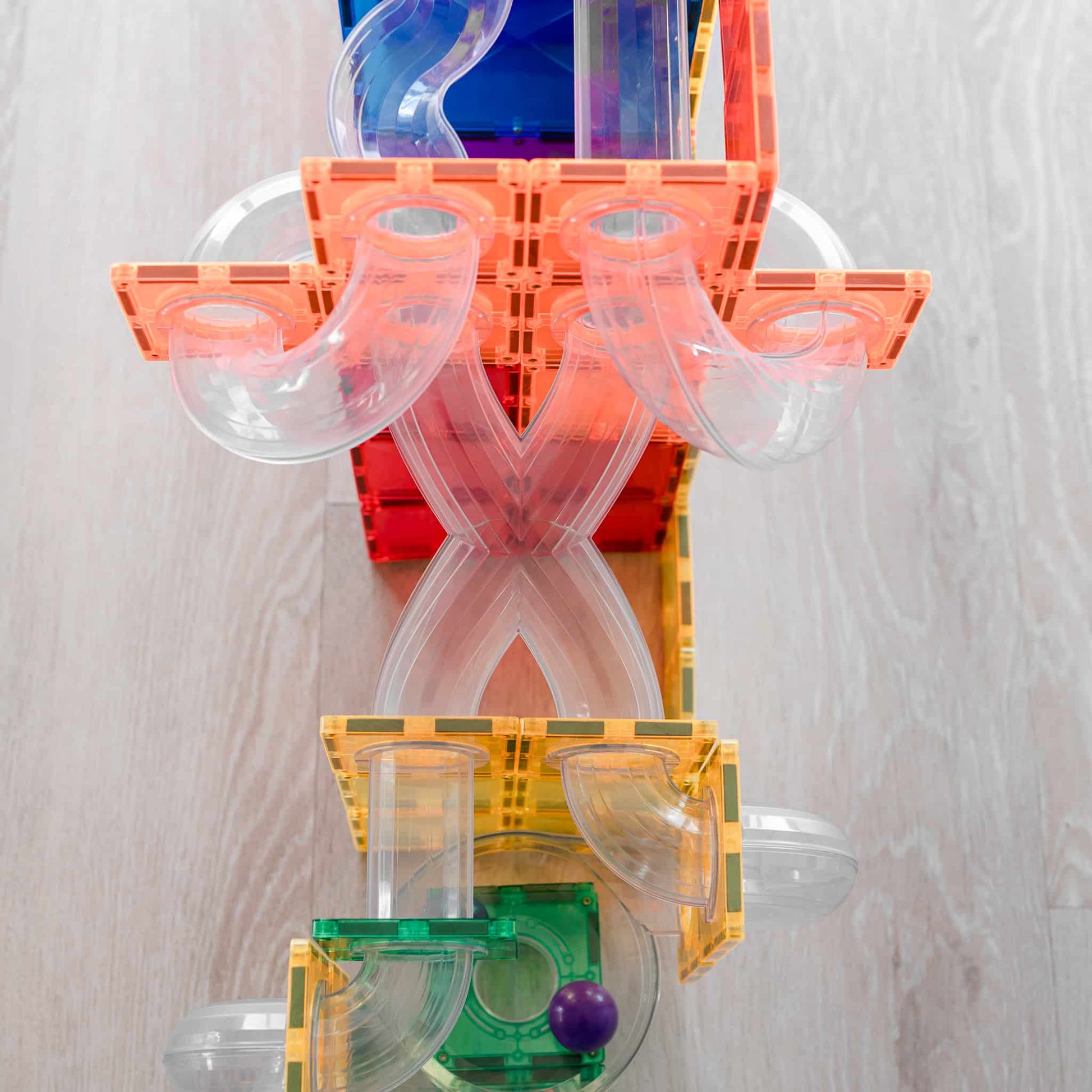 Connetix Tiles Rainbow 66 Pc Ball Run Expansion Pack