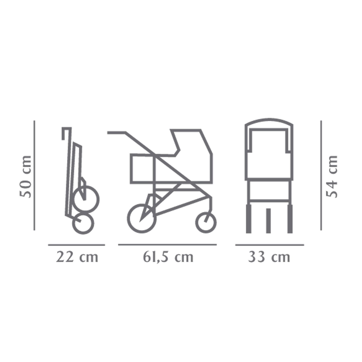Gotz Dolls Doll Pram 4-wheel, 2 in 1, Denim & Spots