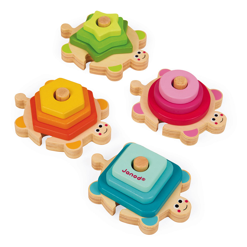 Janod I Wood Stackable Turtles