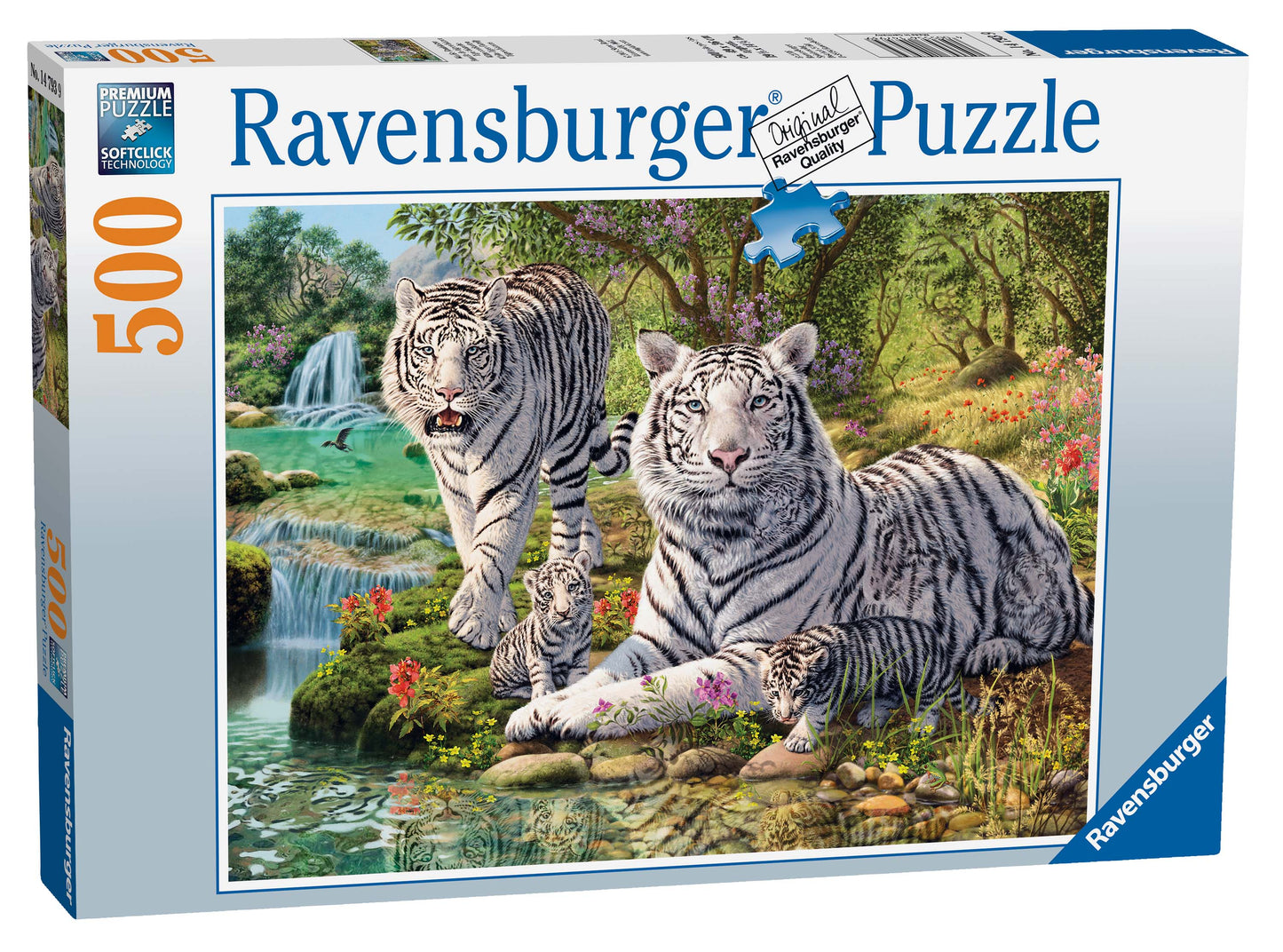 Ravensburger White Tigers, 500pc Jigsaw Puzzle