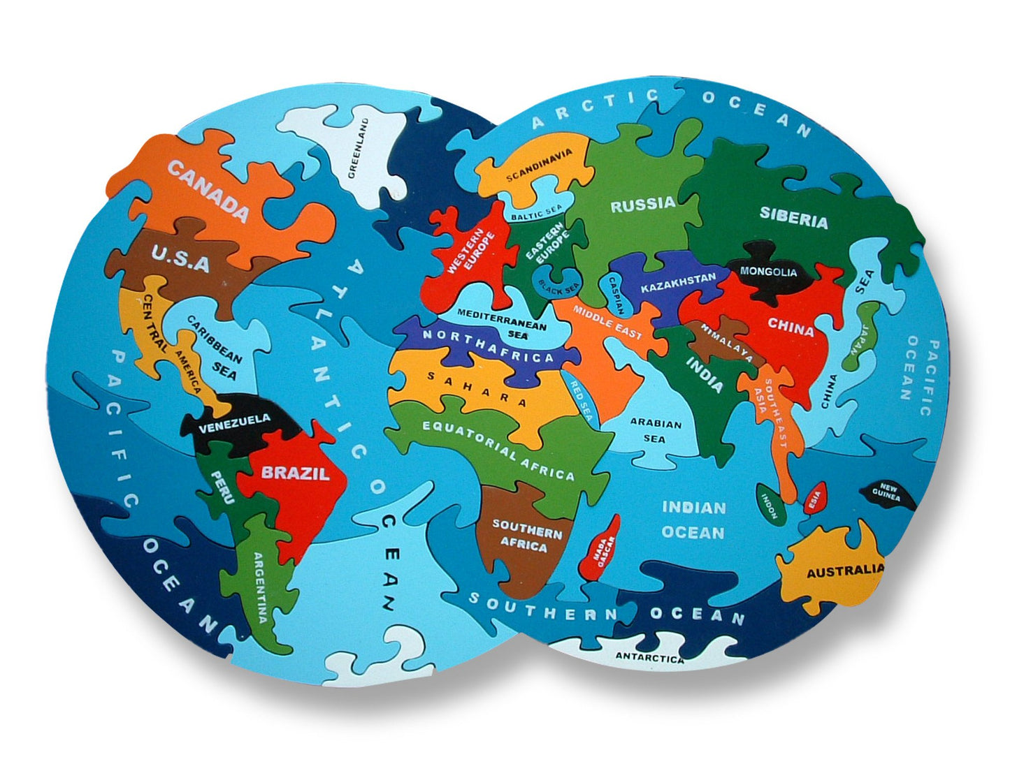 Alphabet Jigsaws Map of the World
