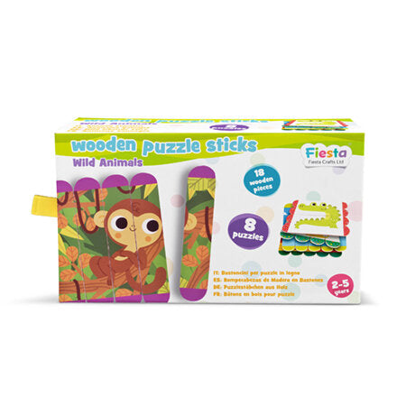 Fiesta Crafts Puzzle Sticks Wild Animals *