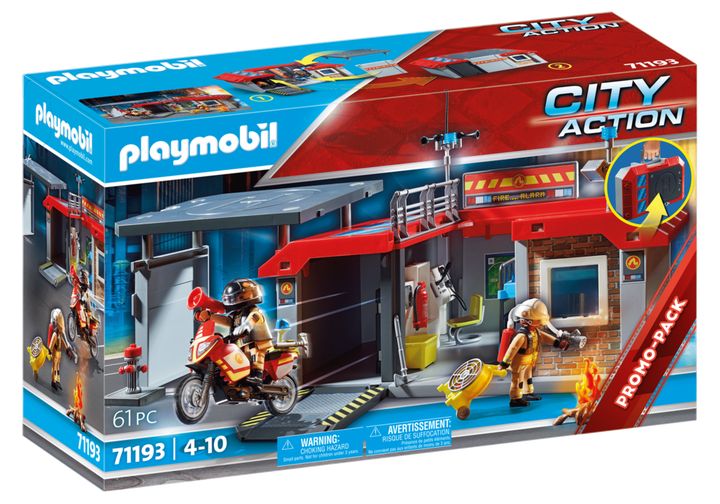 Playmobil 71193 City Action Take Along Fire Station