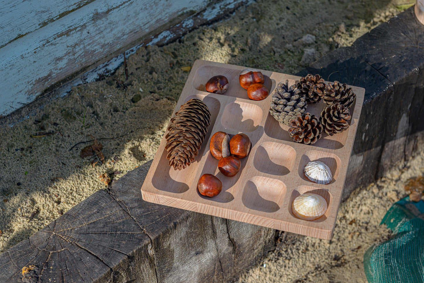 Yellow Door Natural Tinker Tray (9 section)