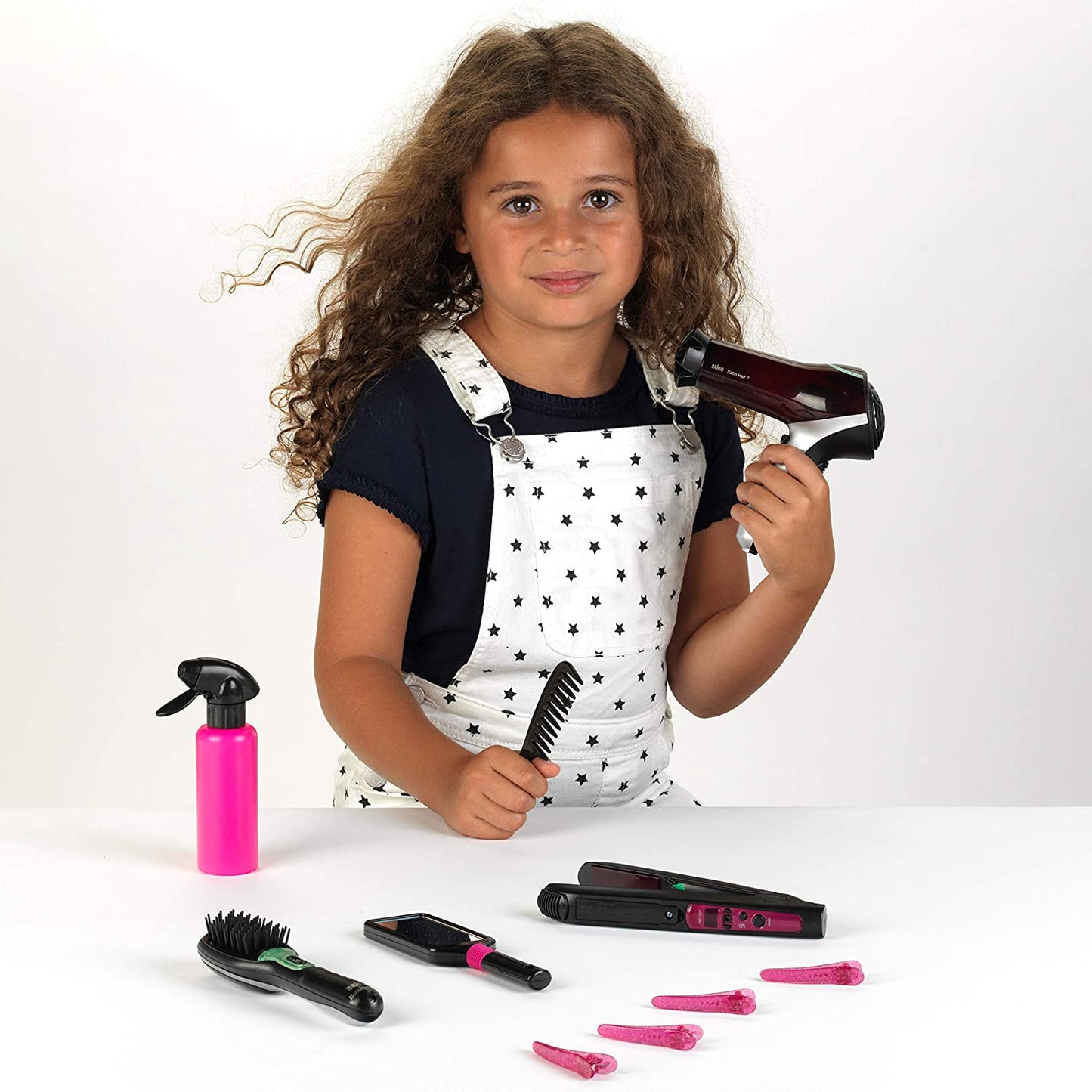 Klein Mega Hairstyling Set with Braun Satin Hair 7 Hairbrush