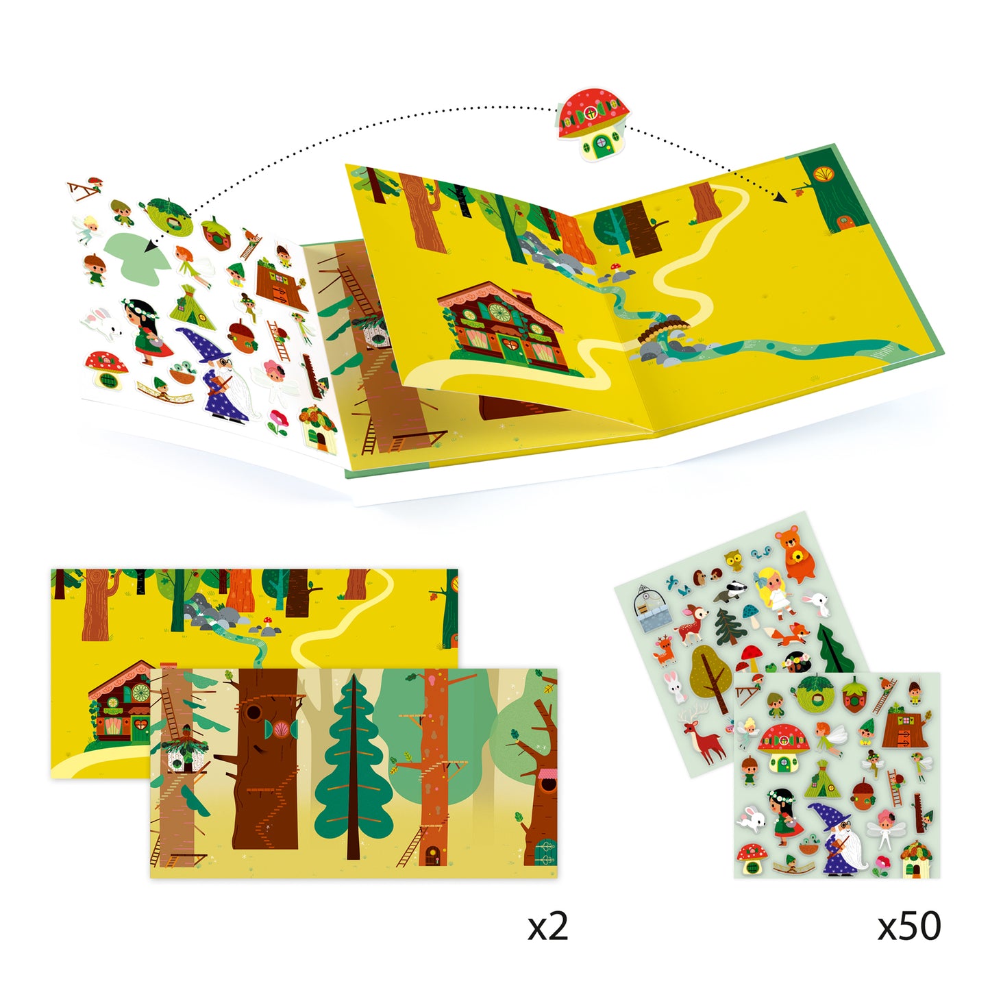 Djeco Sticker Story The Magical Forest